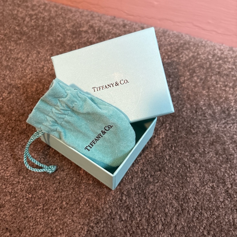 Tiffany & Co. Blue Jewelry Box And Pouch **Empty Box**